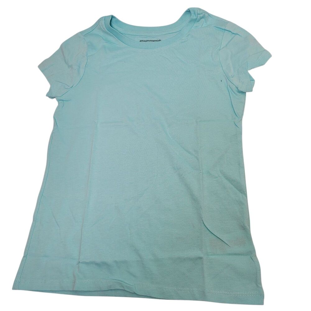 Amazon Girls Short-Sleeve T-Shirts Crew Neck Aqua Top Size X-Large(10)
